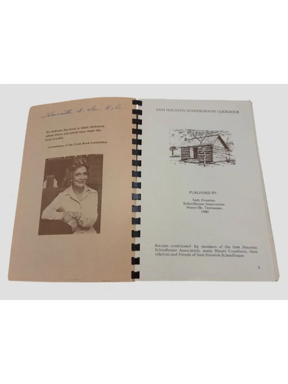1980 Sam Houston Schoolhouse Cookbook Maryville TN Vintage Community Recipe Book
